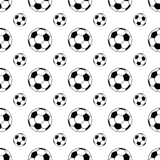 Seamless patterns from a soccer ball. Black and white. Vector illustration Seamless patterns from a soccer ball. Black and white. Vector illustration. soccer patterns stock illustrations