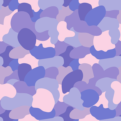 Seamless patterns with purple abstract spots