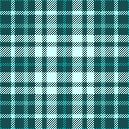 Seamless Plaid Check Pattern In Shades Of Teal Green And Pale Turquoise ...