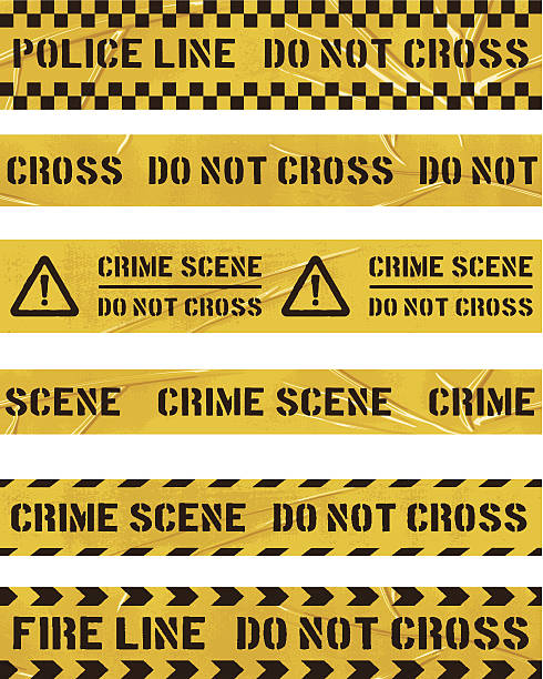 ilustraciones, imágenes clip art, dibujos animados e iconos de stock de seamless cintas cordón policial - crime scene