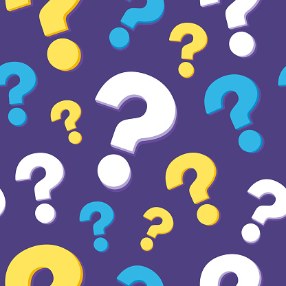 Seamless Question Mark FAQ Asking Questions Background Pattern