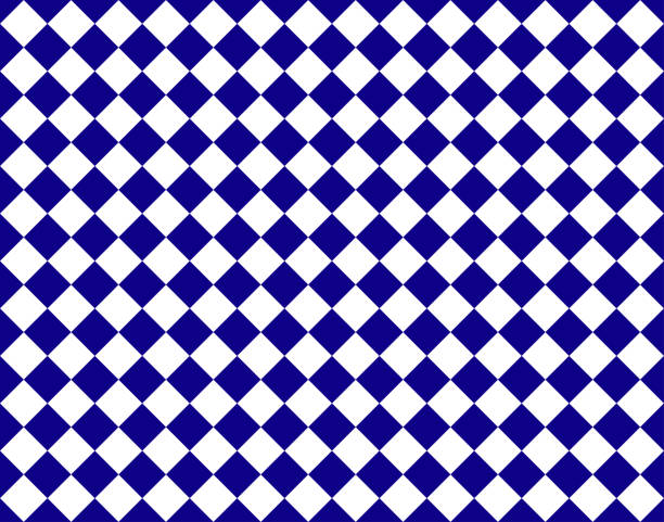 Seamless rhombus background pattern - blue wallpaper - vector Illustration Seamless rhombus background pattern - blue wallpaper - vector Illustration chess borders stock illustrations