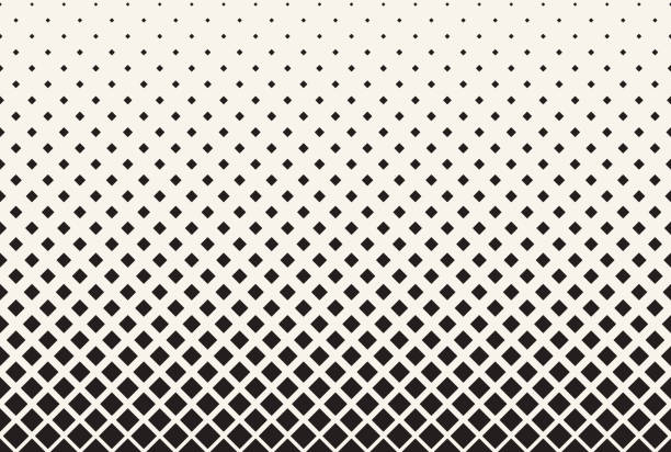 Seamless Rounded Squares Halftone Background Design Element Halftone transition element. Colors easily changed. diamond shaped stock illustrations