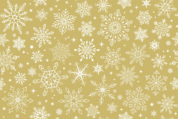 Seamless snowflake background Seamless snowflake background christmas paper illustrations stock illustrations