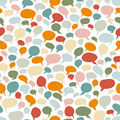 seamless speech bubbles background in fine colors