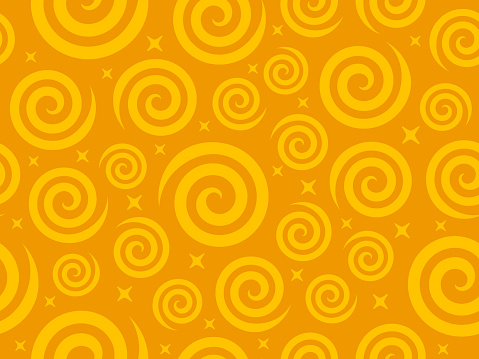 Seamless Summer Swirls Background Pattern