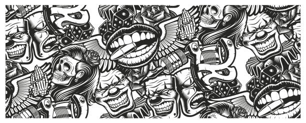 Tattoo Machine Wallpaper Illustrations, Royalty-Free Vector Graphics