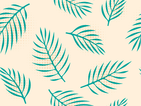 Seamless Tropical Leaves Background