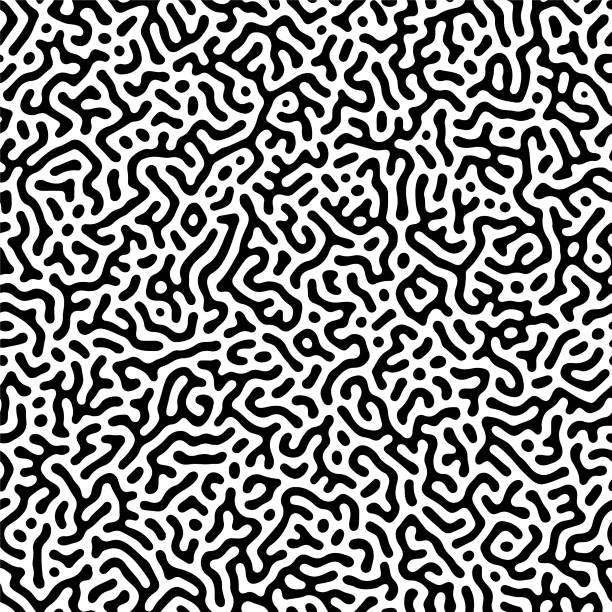Seamless Turing Pattern Organic Seamless Pattern in Vector. Fashion pattern maze backgrounds stock illustrations