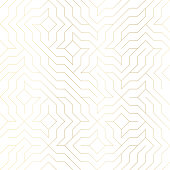 Seamless golden geometric pattern