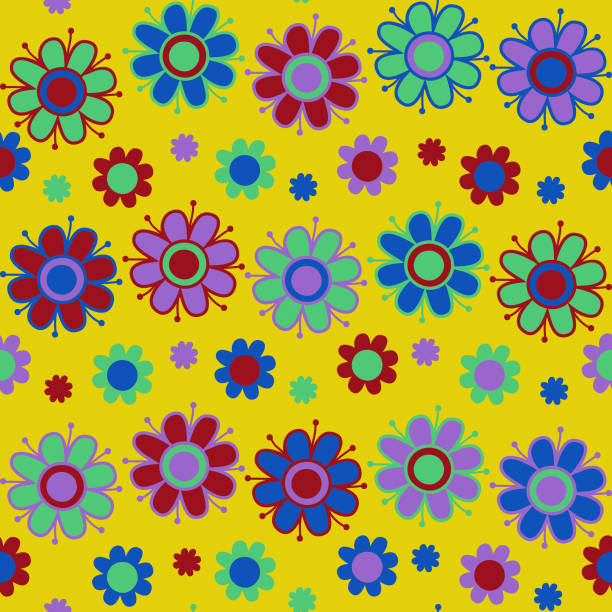 Hippie Flower Backgrounds Daisy Illustrations, Royalty-Free Vector ...