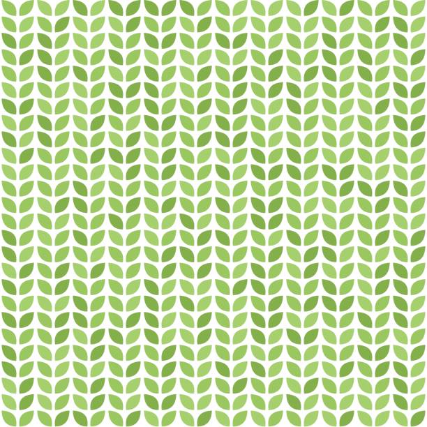 Seamless vector pattern with green leaves Seamless vector pattern with green leaves. Decorative greenery print plant designs stock illustrations