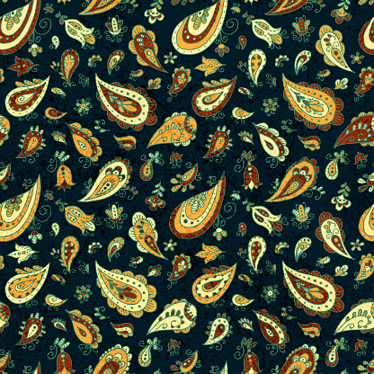 Seamless vintage paisley pattern.