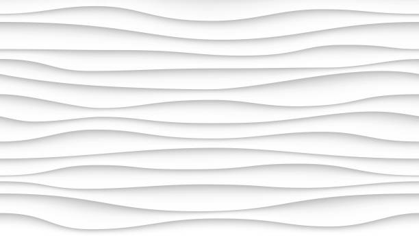 Seamless Wave Pattern Vector Background Seamless - Horizontal grayscale stock illustrations