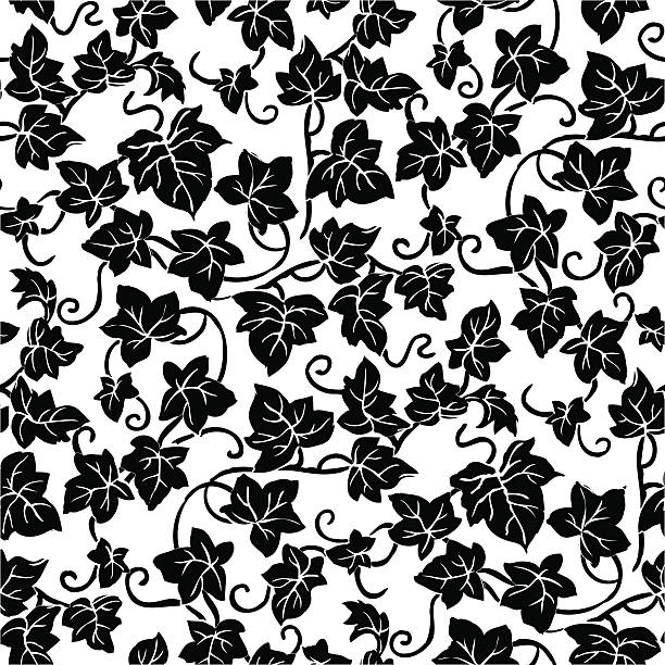 Seamlessly repeating vine pattern vector art illustration