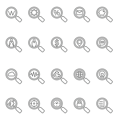 Search icon set