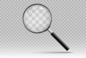 istock Search icon vector. Magnifying glass with Transparent Background. Magnifier, big tool instrument. Magnifier loupe search. Business Analysis symbol 1302257521