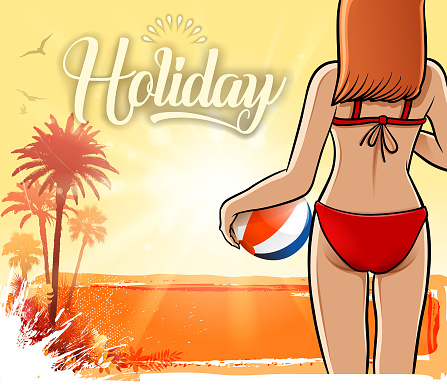 drawing of vector relaxes season banner. Created by illustrator CS6. This file of transparent.
