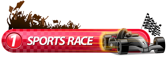 Drawing of vector sports race season banner. Created by illustrator cs6. This file of transparent. vector