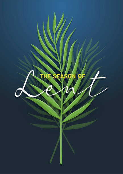 Season of Lent. Vector illustration Season of Lent. Palm Sunday, Easter and the Resurrection of Christ easter sunday stock illustrations