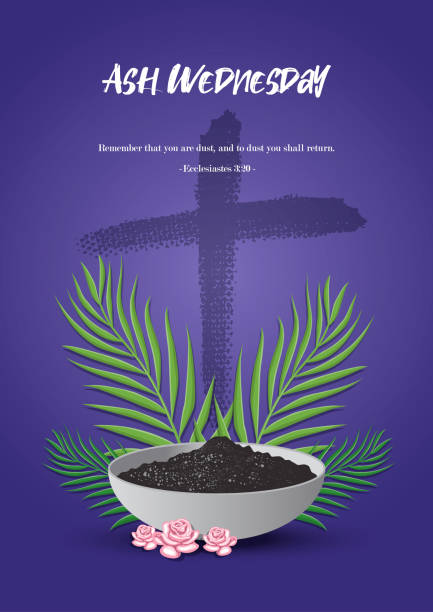 Season of Lent. Vector illustration Season of Lent. Palm Sunday, Easter and the Resurrection of Christ easter sunday stock illustrations