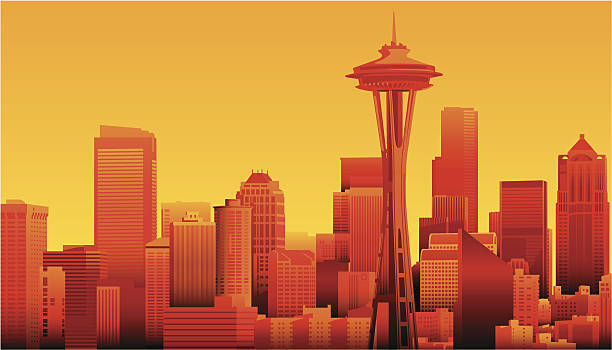 Seattle vector art illustration