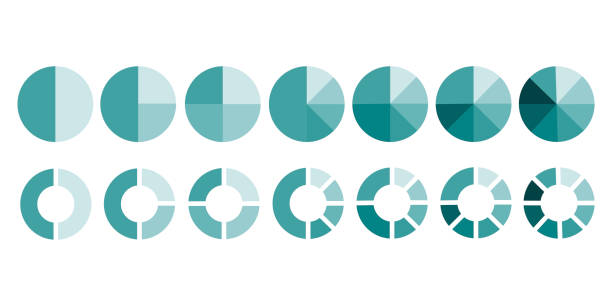 ilustrações de stock, clip art, desenhos animados e ícones de sector circles. flat infographic template. green circles pies. stock image. eps 10. - food wheel infographic