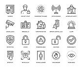 Security Icon Set - Thin Line Series