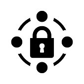 istock Security lock icon / black color 1258004724
