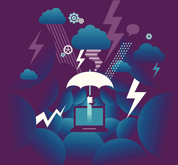 Security Vector illlustration - Security storm stock illustrations