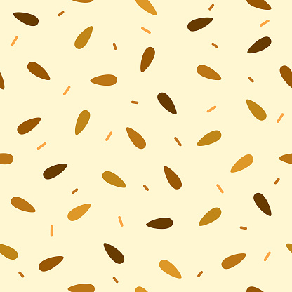 seeds seamless pattern on white background.