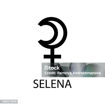 istock Selena planet symbol. Vector black sign on white. Astrological calendar. Jyotisha. Hinduism, Indian or Vedic astrology horoscope 1359271599