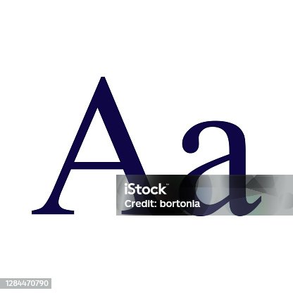 istock Serif Typeface Icon on Transparent Background 1284470790