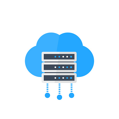 server, hosting services vector illustration