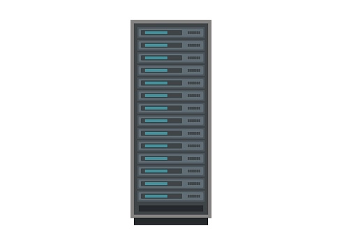 server rack simple flat illustration