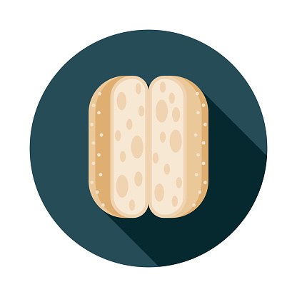 Sesame Seed Hot Dog Bun Bread Icon