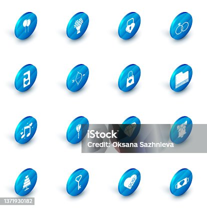istock Set Bouquet of flowers, Castle in the shape a heart, Wedding rings, Please do not disturb with, Music note, tone hearts, Bow and arrow, Grand piano and Shopping bag icon. Vector 1371930182