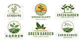 istock set / bundle green garden icon template vector illustration design 1326733621