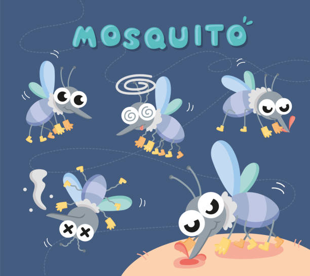 stockillustraties, clipart, cartoons en iconen met close-up mug instellen - muggen
