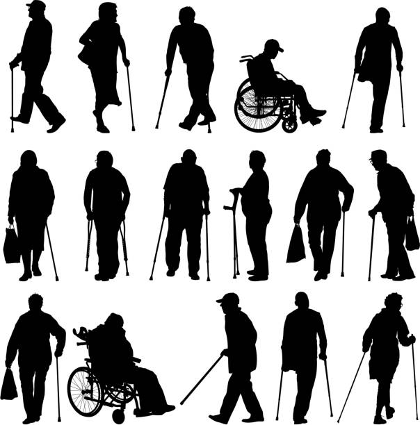 Pushing Wheelchair Illustrations, Royalty-Free Vector Graphics & Clip ...
