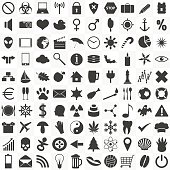 set of 100 general various icons for your use eps10