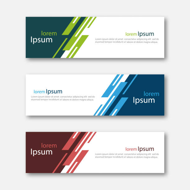 Set of abstract design banner template. Set of abstract design banner template. Three different colors. Vector illustration. corporate business stock illustrations