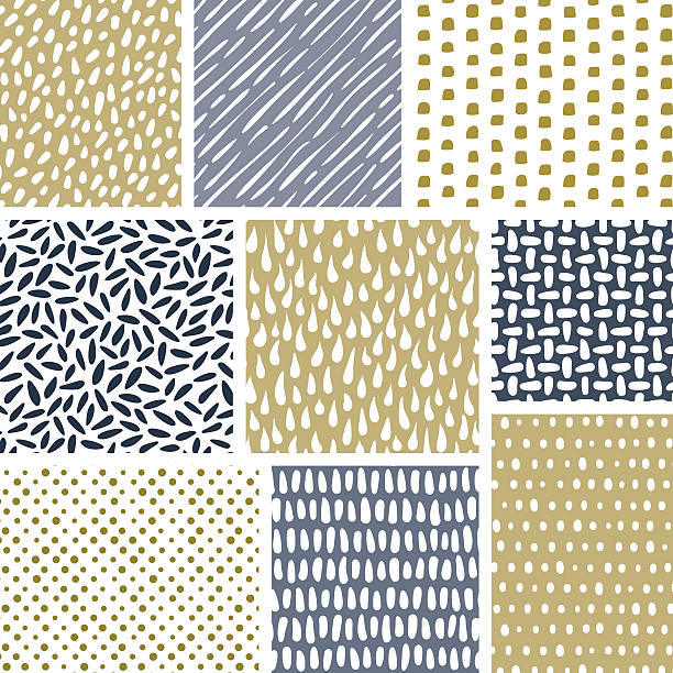 Set of abstract hand drawn textures. Vector seamless patterns Collection of abstract hand drawn texture. Vector seamless pattern. EPS10. This file does not contain transparency and other effects. EPS10. This file does not contain transparency and other effects. polka dot illustrations stock illustrations