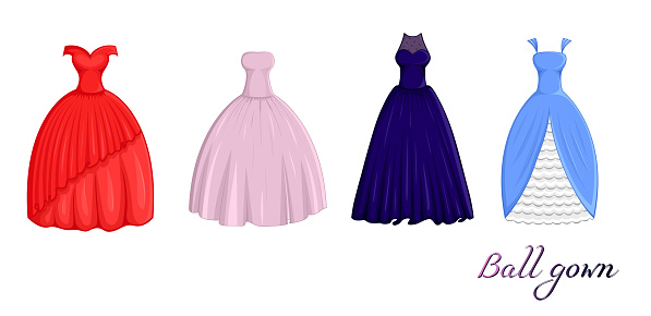 A set of ball gowns