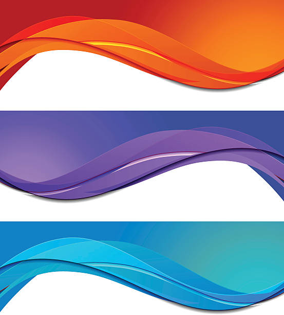 Set of banners Set of banners in abstract material design style abstract borders stock illustrations
