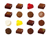 Set of chocolate vector illustration