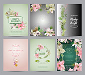 Set of Christmas Brochures and Cards - Colorful Layouts - in vector