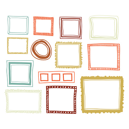 Set of color frames