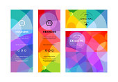 Set of Colorful Banners. Vector Background Design. Bright Decorative Posters for Print or Web.