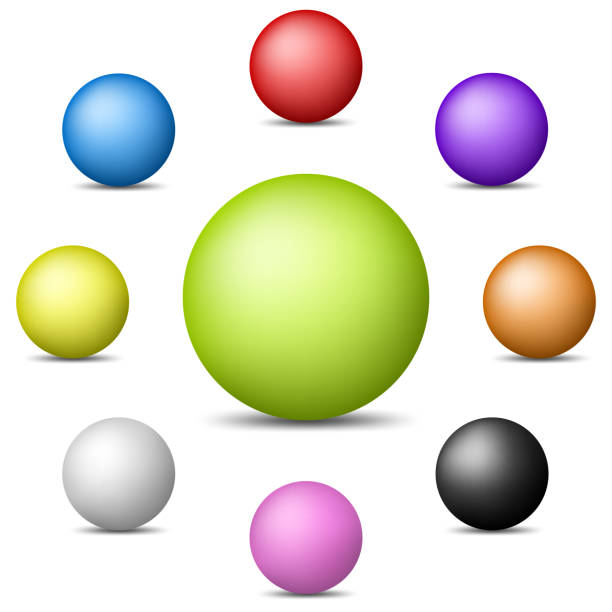 Set of Colorful Realistic Spheres isolated on white background. Glossy Shiny Spheres. Vector Illustration for Your Design. Set of Colorful Realistic Spheres isolated on white background. Glossy Shiny Spheres. Vector Illustration for Your Design. sphere stock illustrations